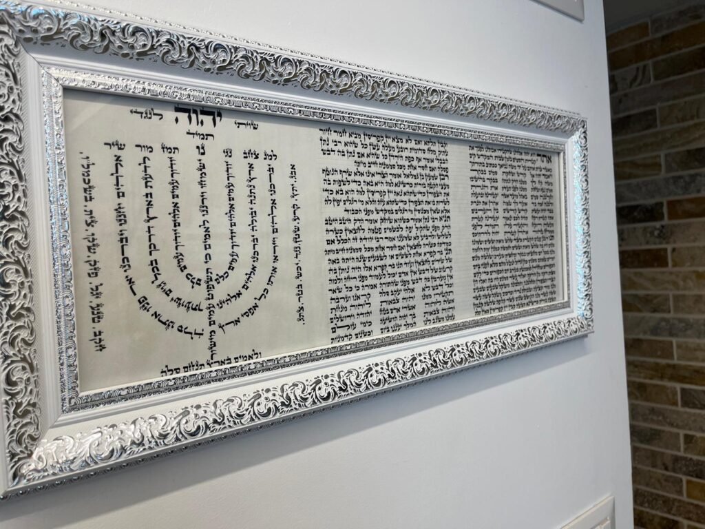 ברכת הדלקת נרות שבת על קלף (2)